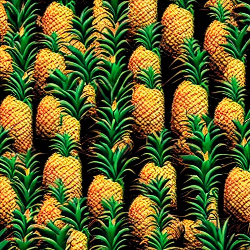 Prompt: dystopian pineapple world