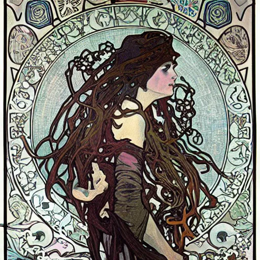 Image similar to lovecraftian by alphonse mucha