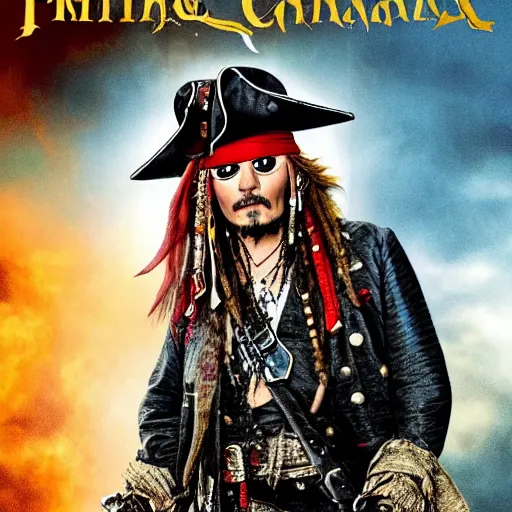 Image similar to axl rose replacing johnny depp in the lead role in pirates of the caribbean ( 2 0 2 4 ) film poster