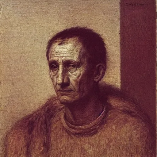 Image similar to A realistic portrait of Julius Caesar by Henri Fantin-Latour,