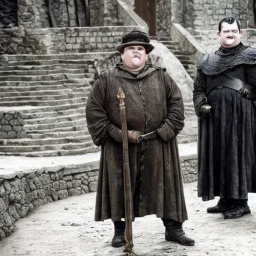 Image similar to oliver hardy and stan laurel in game of thrones