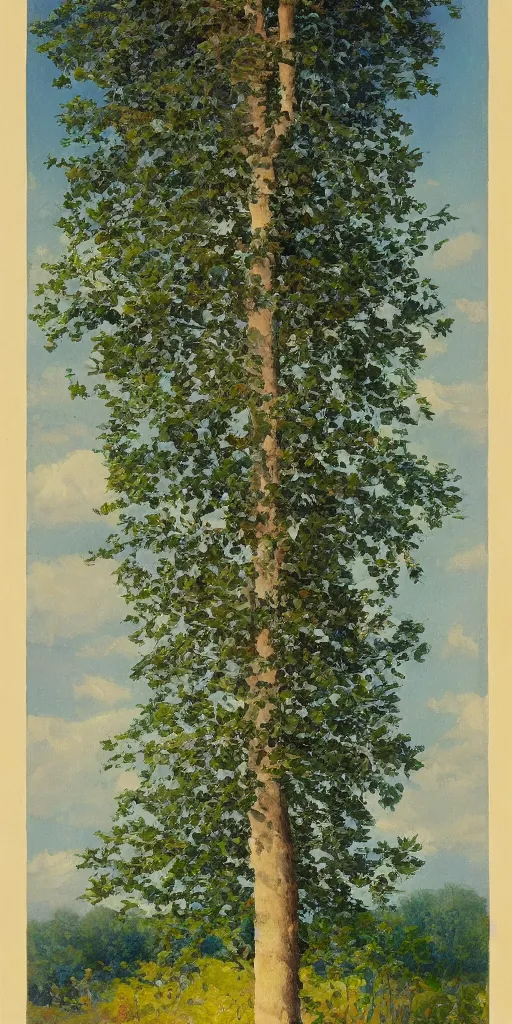 Image similar to art by abbott fuller graves of a giant beautiful diatom tree