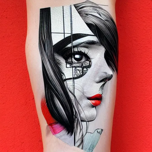 Image similar to black and white geometric pattern by Sandra Chevrier