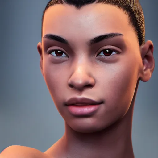 Prompt: hyperrealistic portrait of beautiful mixed race woman, photo realistic, dynamic lighting, artstation, poster, volumetric lighting, very detailed face, 4 k, award winning