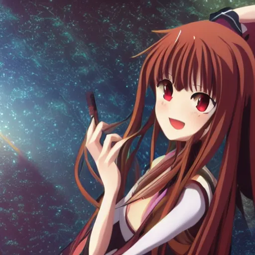 Image similar to The Spice&Wolf Anime | kenrou horo as Shoujo Protagonist | key visual, Pixiv