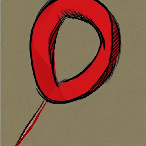 Prompt: curved red arrow sketch