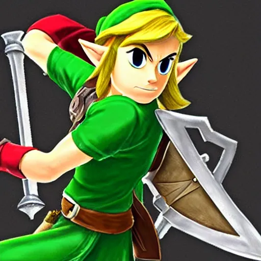 Prompt: Picture of Link - Hero of Time