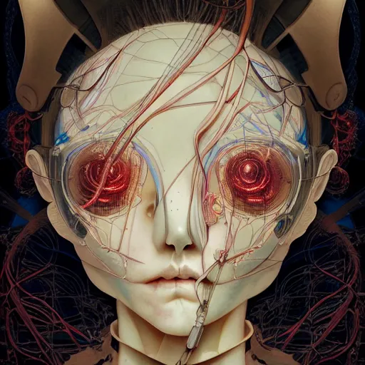 Image similar to machine portrait soft light painted by james jean and katsuhiro otomo and erik jones, inspired by victorian anime, smooth face feature, intricate oil painting, high detail illustration, sharp high detail, manga and anime 1 9 9 9