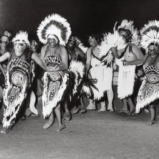 Prompt: a photograph of aboriginal Australians dancing