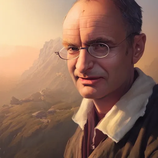 Image similar to highly detailed portrait isaac newton in gta v, stephen bliss, unreal engine, fantasy art by greg rutkowski, loish, rhads, ferdinand knab, makoto shinkai and lois van baarle, ilya kuvshinov, rossdraws, tom bagshaw, global illumination, radiant light, detailed and intricate environment