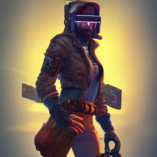 Image similar to A Fox Smuggler, Cyberpunk, Full Body, award winning art, artstation