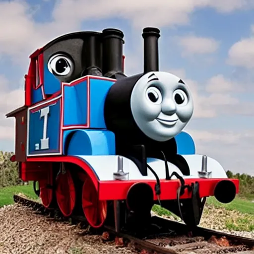 Image similar to thomas the tank engine getting married at his wedding