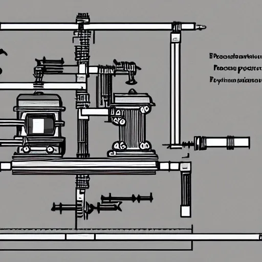 Prompt: schematic of a steampunk physics apparatus
