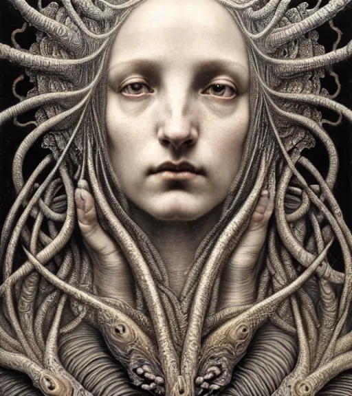 Image similar to detailed realistic beautiful smoke goddess face portrait by jean delville, gustave dore, iris van herpen and marco mazzoni, art forms of nature by ernst haeckel, art nouveau, symbolist, visionary, gothic, neo - gothic, pre - raphaelite, fractal lace, intricate alien botanicals, ai biodiversity, surreality, hyperdetailed ultrasharp octane render