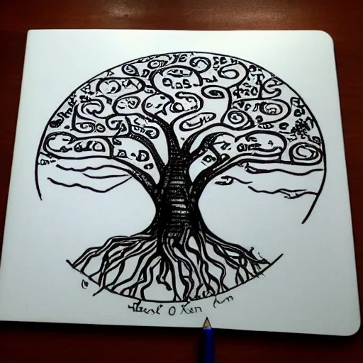 Image similar to The tree of life, top image of all time on /r/SketchPad subreddit