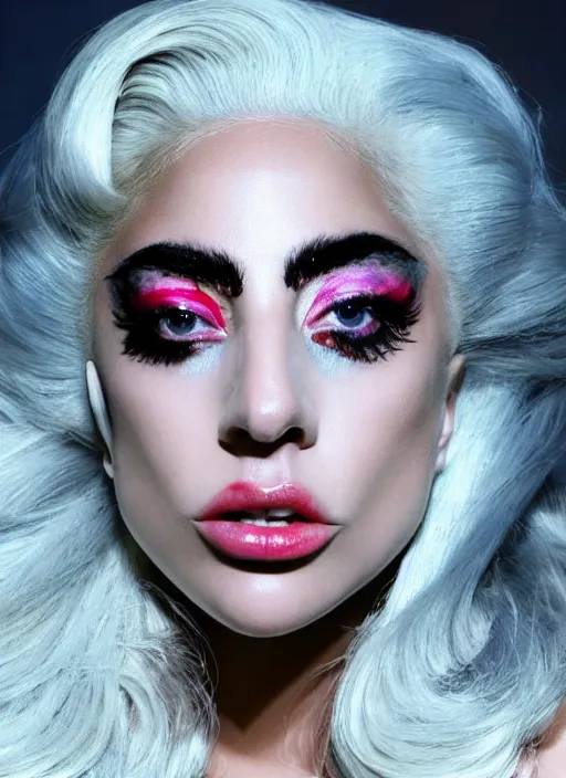 Image similar to lady gaga by nick knight, born this way, born this way album, red weapon 8 k s 3 5, cooke anamorphic / i lenses, highly detailed, cinematic lighting