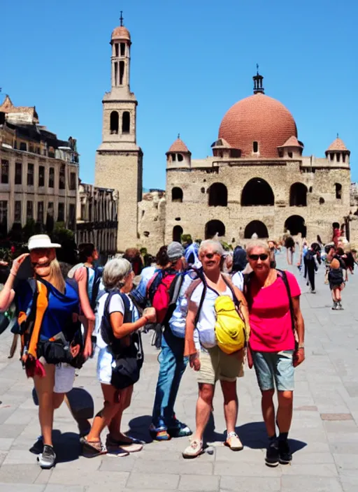 Prompt: tourists in boumerdes