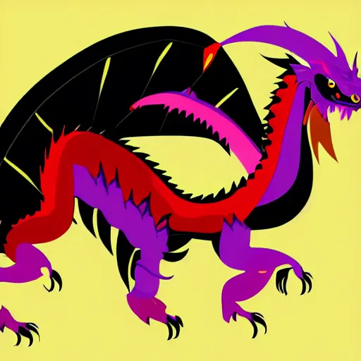 Image similar to vector art of welsh dragon and panda mixed, intercrossed, chimera, adobe illustrator