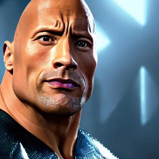 Image similar to Dwayne Johnson as Batgirl digital art 4k detailed super realistic