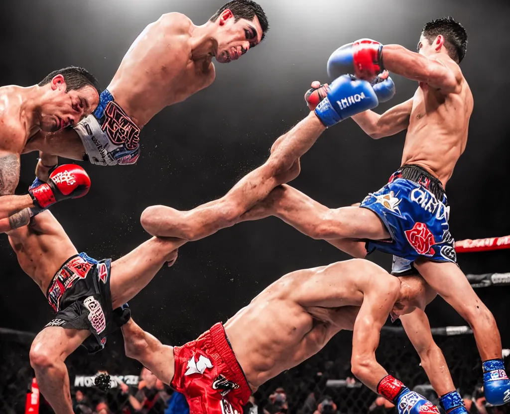 Image similar to chito vera knocks out dominick cruz via headkick, by annie leibovitz and steve mccurry, natural light, detailed face, canon eos c 3 0 0, ƒ 1. 8, 3 5 mm, 8 k, medium - format print