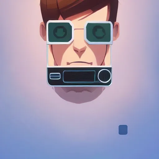 Image similar to face icon stylized minimalist game boy advance, loftis, cory behance hd by jesper ejsing, by rhads, makoto shinkai and lois van baarle, ilya kuvshinov, rossdraws global illumination