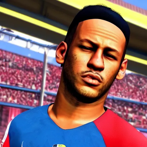 Image similar to character screenshot of neymar in grand theft auto, gta v