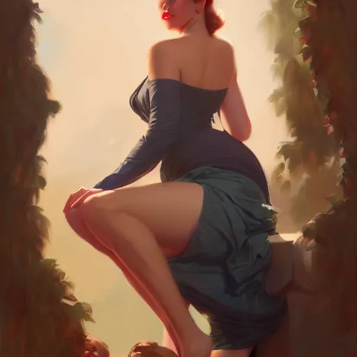 Image similar to beth harmon portrait matte painting, trending on artstation, gil elvgren, greg rutkowski, magali villeneuve, artgerm, jeremy lipkin, michael garmash