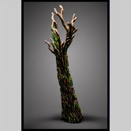 Image similar to modern art, abstract sculpture, groot, moma, studio light, 8 k