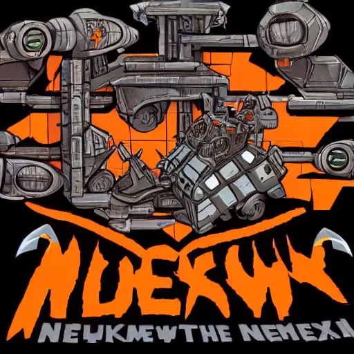 Image similar to nuketown 2 0 2 5 in the art style as nekroxiii,