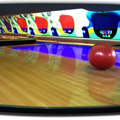 Prompt: bowling alley screen