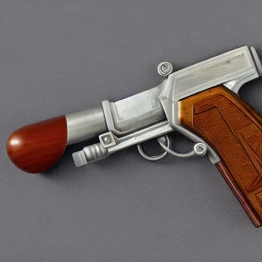 Image similar to a 1930's buck rogers rocket pistol variant