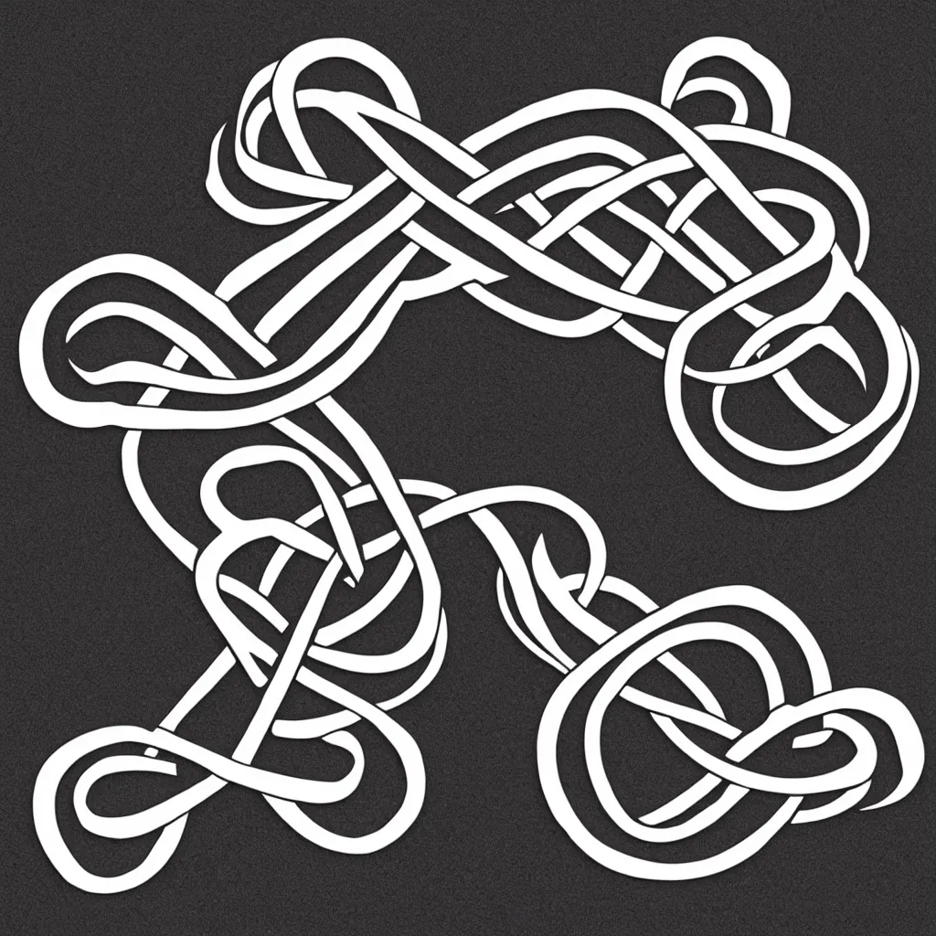 Prompt: infinite knot; die-cut sticker; logo; high resolution; best logo; beautiful graphic