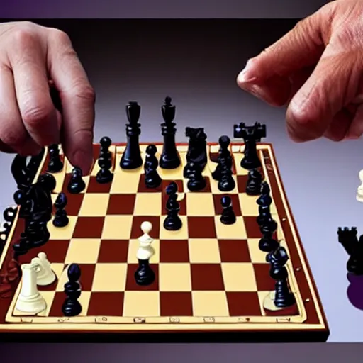 Image similar to photo of thanos playing chess against putin