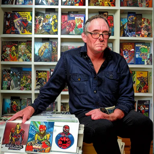 Prompt: portrait of comic book artist Dale Keown