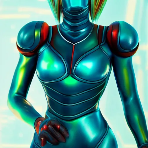 Image similar to Photorealistic zero suit samus. Hyperdetailed photorealism, 108 megapixels, amazing depth, glowing rich colors, powerful imagery, psychedelic Overtones, 3D finalrender, 3d shading, cinematic lighting, artstation concept art