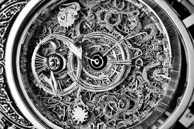 Prompt: time as perceived by a god, intricate, detailed, 3 5 mm back and white cinematic still