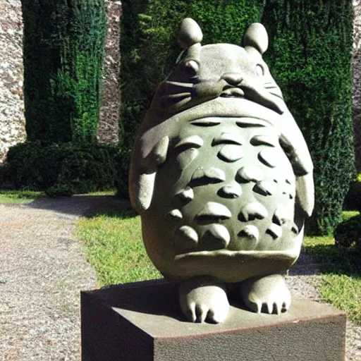 Prompt: roman statue of totoro