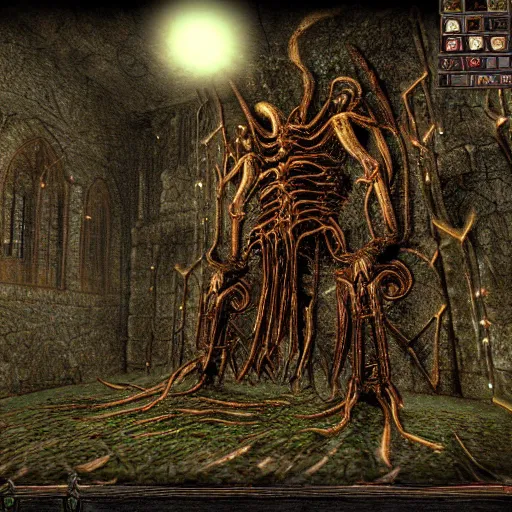 Image similar to organic machine dark souls eldritch horror gothic