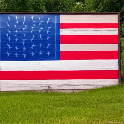 Image similar to the american flag in mexican style