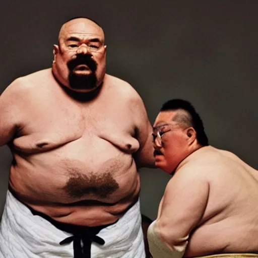 Prompt: walter white as a sumo fighter