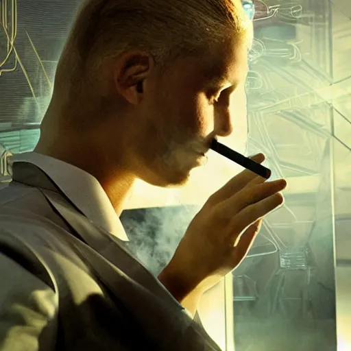 Prompt: a futuristic smoking