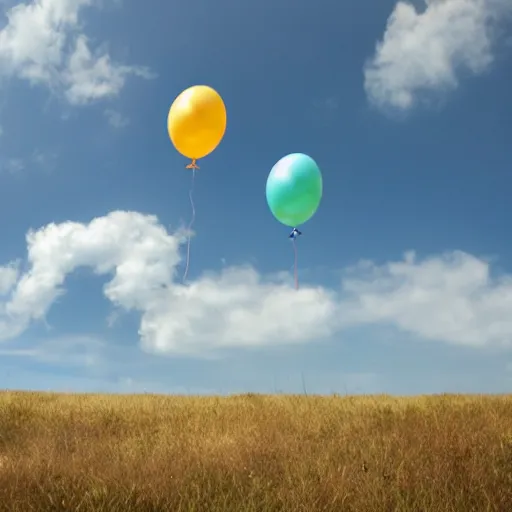 Image similar to a lot of birthday balloons floating in the clouds