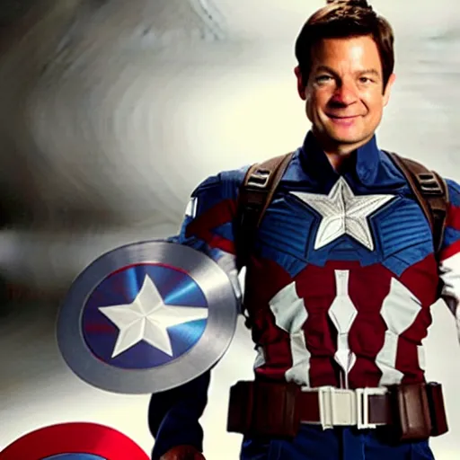 Prompt: Jason Bateman as captain America