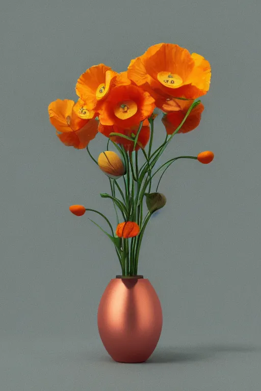 Prompt: a colorful, metallic papaverum, ( ( ( ( jonathan zawada ) ) ) ) a computer rendering by agnes lawrence pelton, featured on polycount, computer art, rendered in cinema 4 d, octane render, rendered in maya