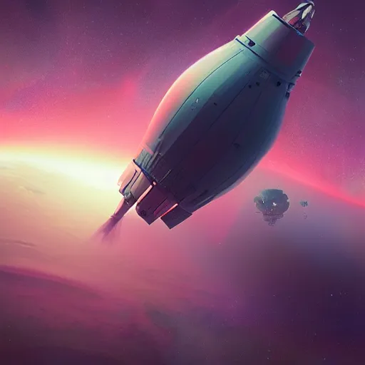 Prompt: an artist's rendering of a spacecraft, concept art by beeple, cgsociety, space art, concept art, sci - fi, reimagined by industrial light and magic