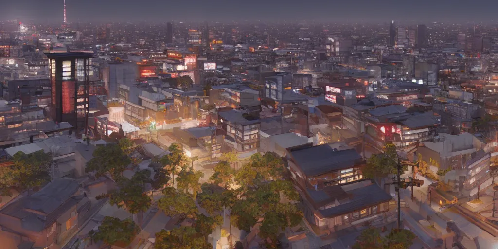 Image similar to Kanazawa City, cinematic lighting, detailed oil painting, unreal 5 render, 8k