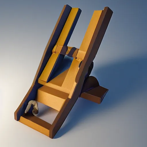 Prompt: A Fisher-Price guillotine, unreal engine 5 render, toy