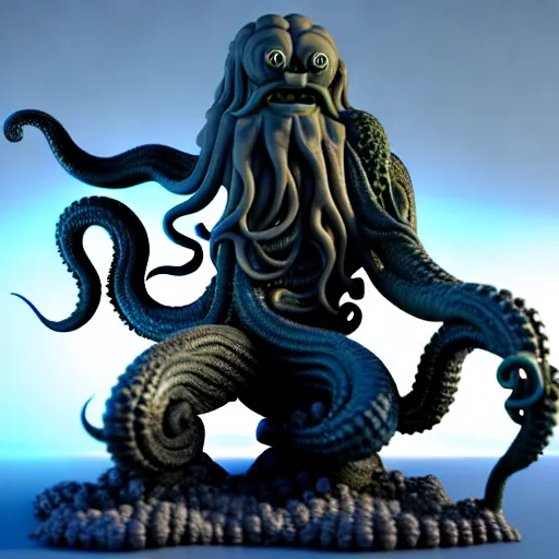 Prompt: kraken statue, 8 k