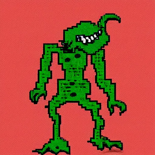 Prompt: a sprite of a zombie monster from a video game. SNES. JRPG.