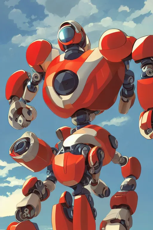 Image similar to metabots medabots medarotto medarot robot minimalist comics, behance hd by jesper ejsing, by rhads, makoto shinkai and lois van baarle, ilya kuvshinov, rossdraws global illumination ray tracing hdr radiating a glowing aura